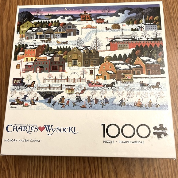 Charles Wysocki Jigsaw Puzzle HICKORY HAVEN CANAL 1000 Pieces NEW in Box - Picture 1 of 3